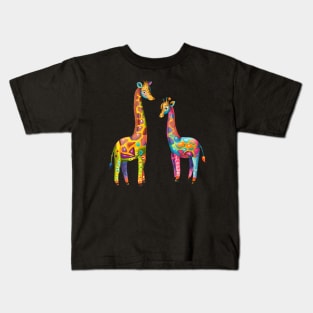 Colourful Giraffes Kids T-Shirt